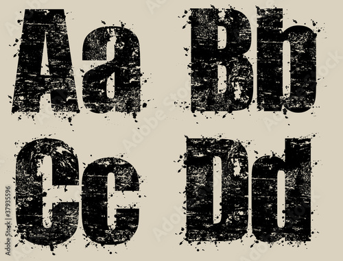 Grunge letters