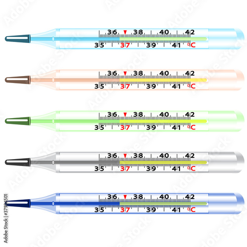 Medical glass mercury thermometer