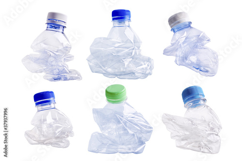 Squashed plastic bottle
