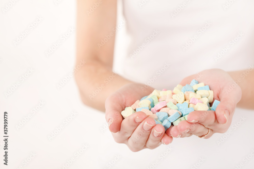 woman with heart sweets woman with heart sweets