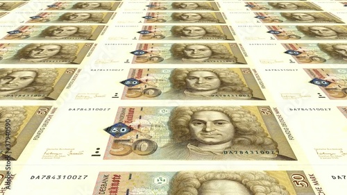 Banknoten 50 DM endlos photo