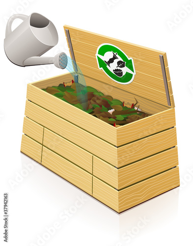 Composteur en bois :  apport en eau
