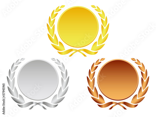 Lorbeerkränze Gold, Silber , Bronze