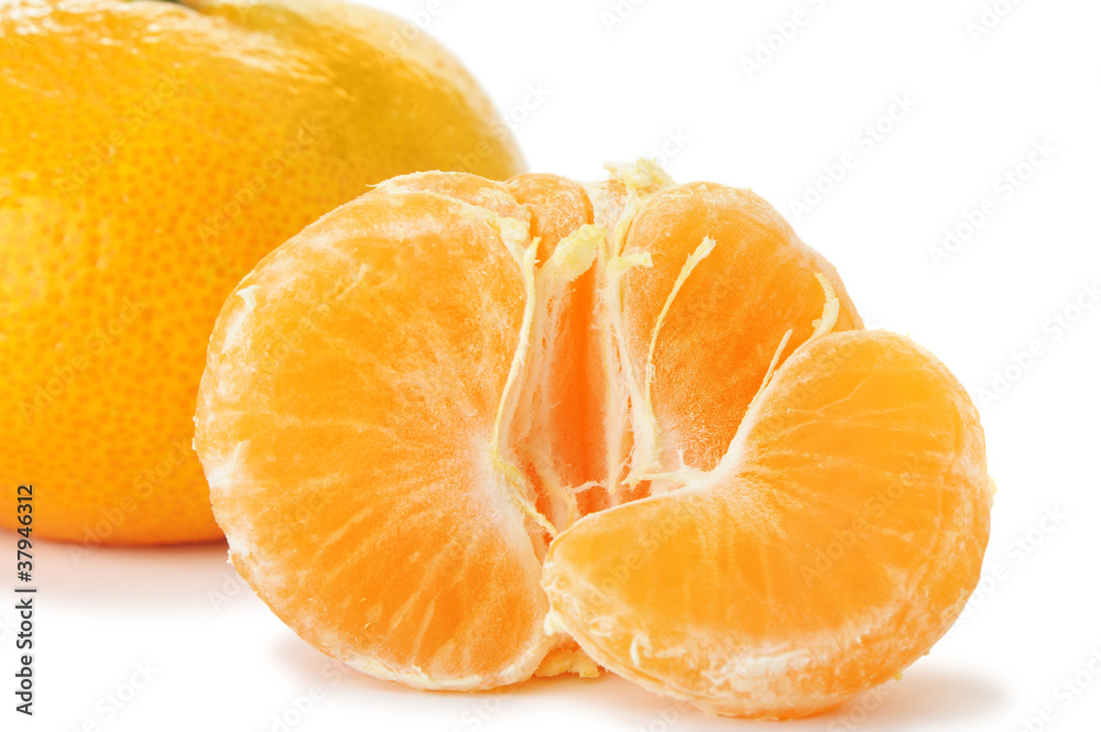 Segments and the whole tangerine Segments and the whole tangerine