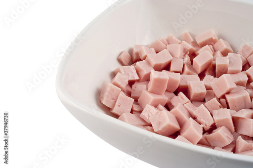 Diced chicken photo