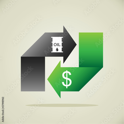 Oil, Dollar, Arrows, Exchange