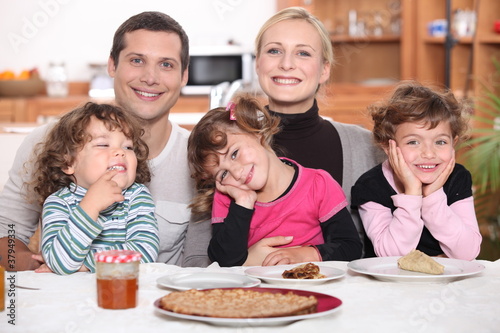 Nice family breakfast