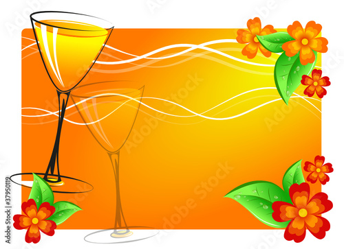 cocktail blumen hintergrund