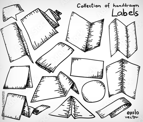 Handdrawn brochure set