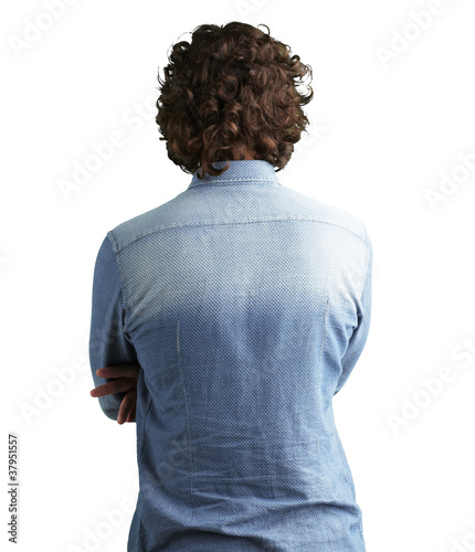 back side view of a man