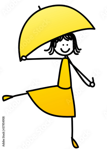Frau mit Schirm