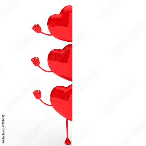 rote herzen winken