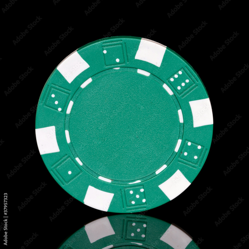 green poker chip green poker chip
