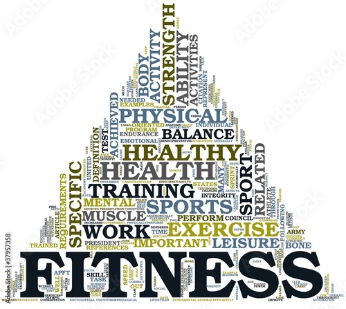 Fitness and health concept in tag cloud #37957358