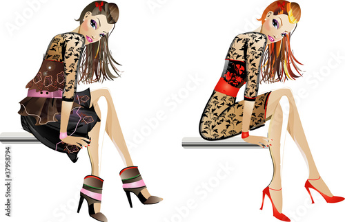 vector  girl