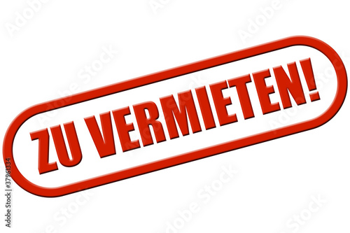 Stempel rot rel ZU VERMIETEN!