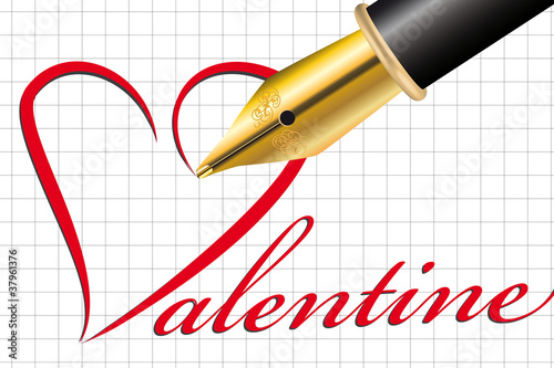 Federhalter Valentine