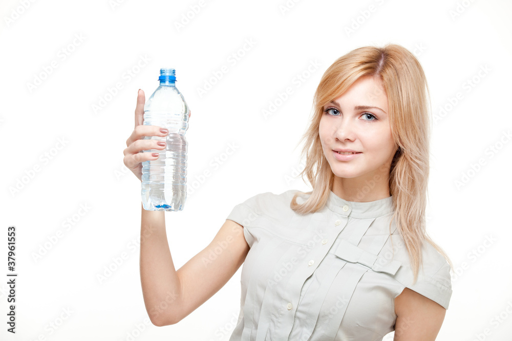 young woman with water young woman with water