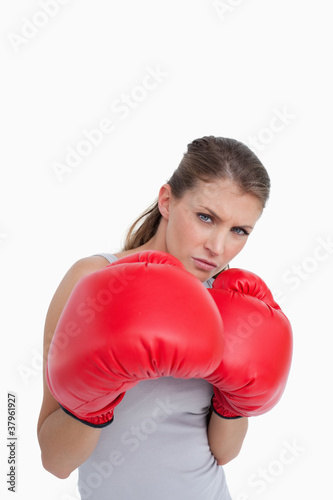 Portrait of a woman boxing © WavebreakmediaMicro