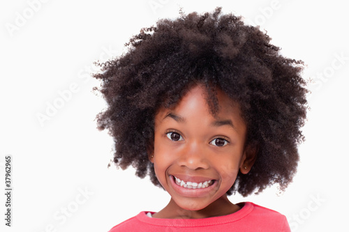 Close up of a girl smiling