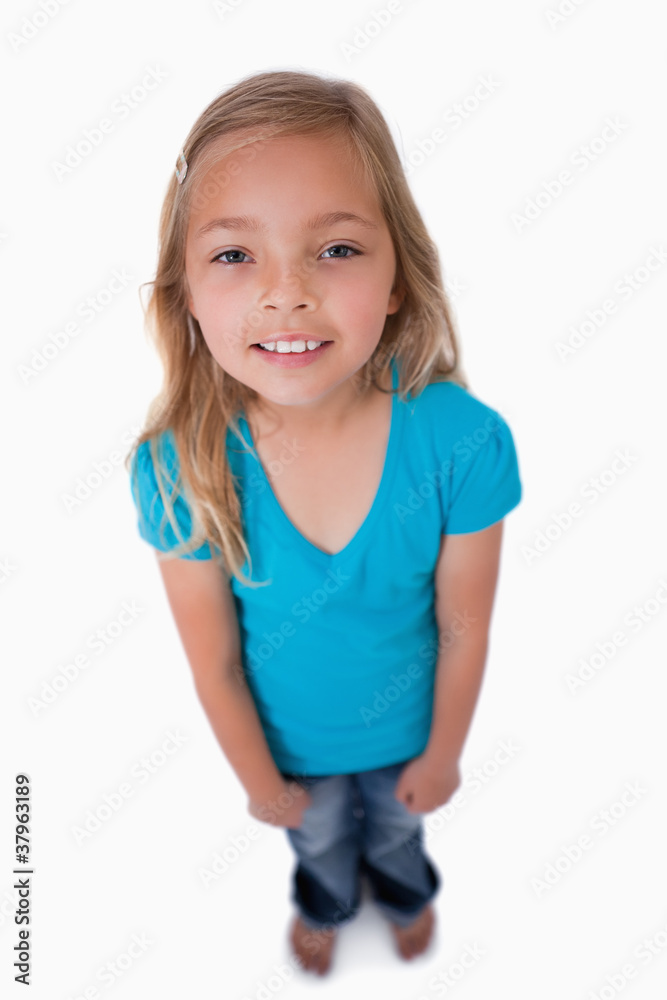 Portrait of a cute girl looking at the camera Portrait of a cute girl looking at the camera