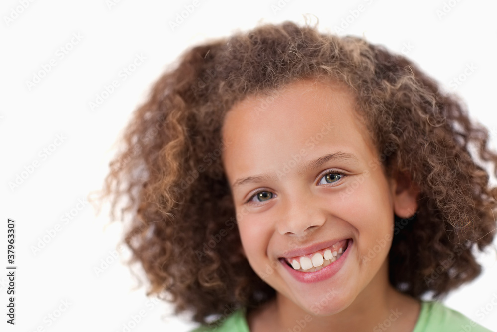 Close up of a girl smiling at the camera Close up of a girl smiling at the camera