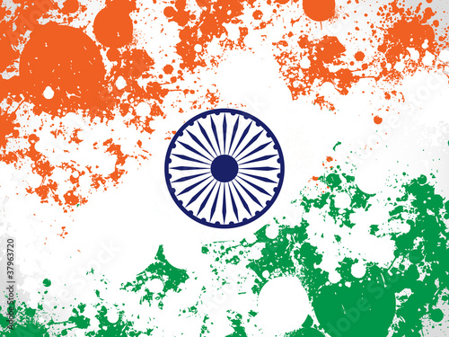 Vector illustration of an  Indian National Flag  for Republic an