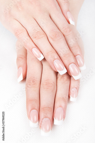 A professional French manicure