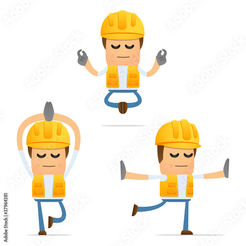 set of funny cartoon builder
