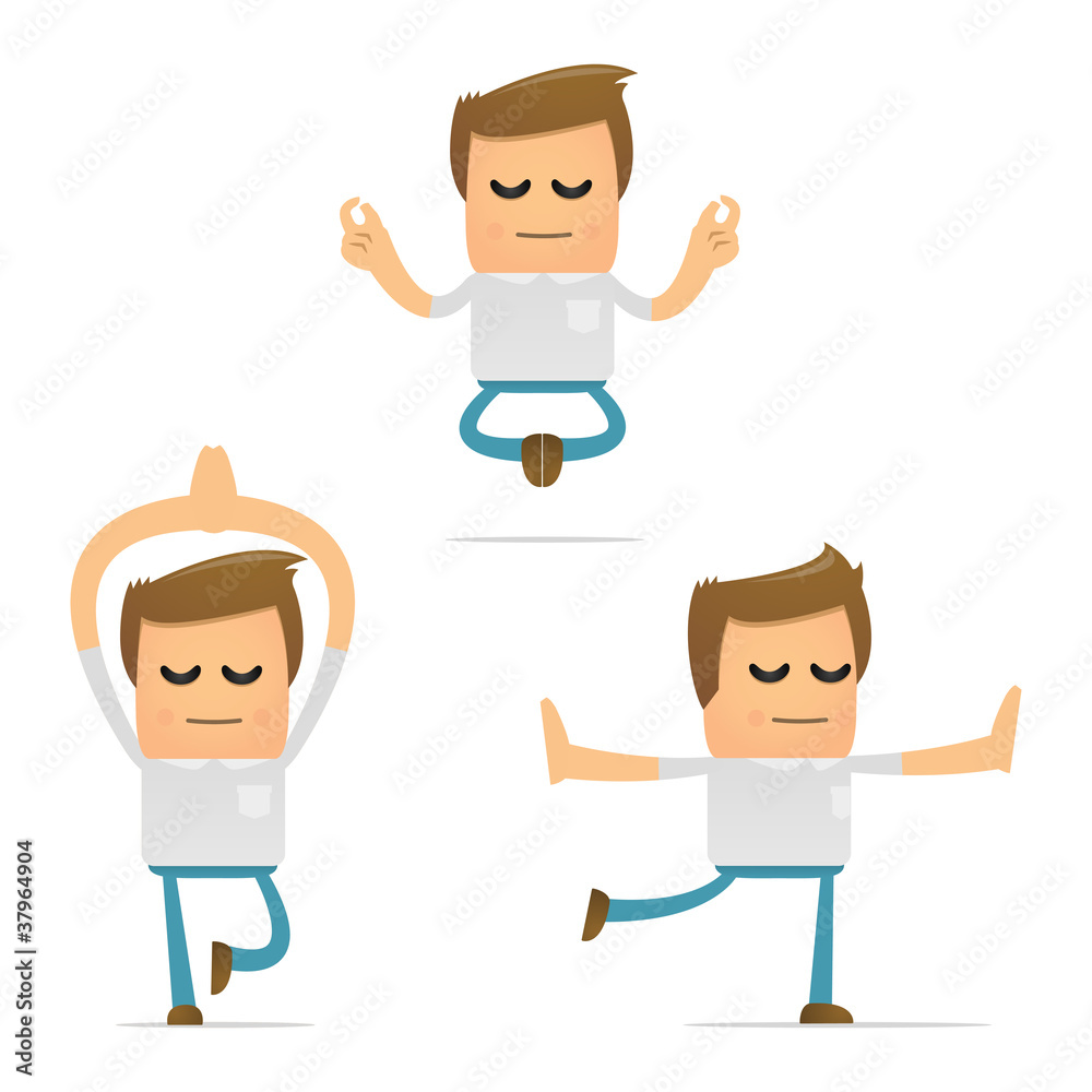 set of funny cartoon casual man set of funny cartoon casual man