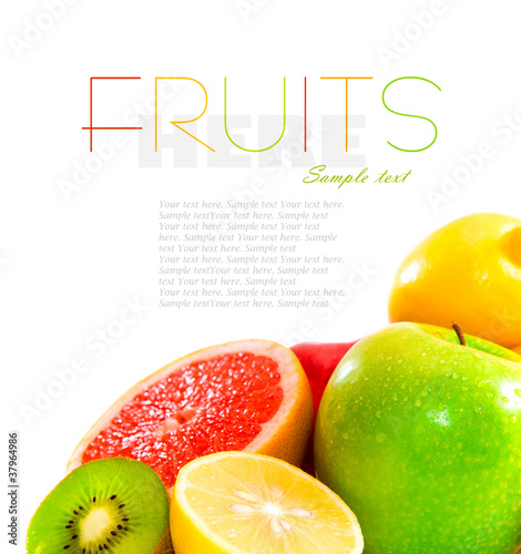 Big assortment of fruits