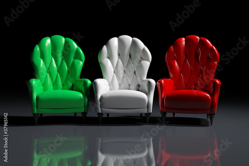 Italian color armchairs