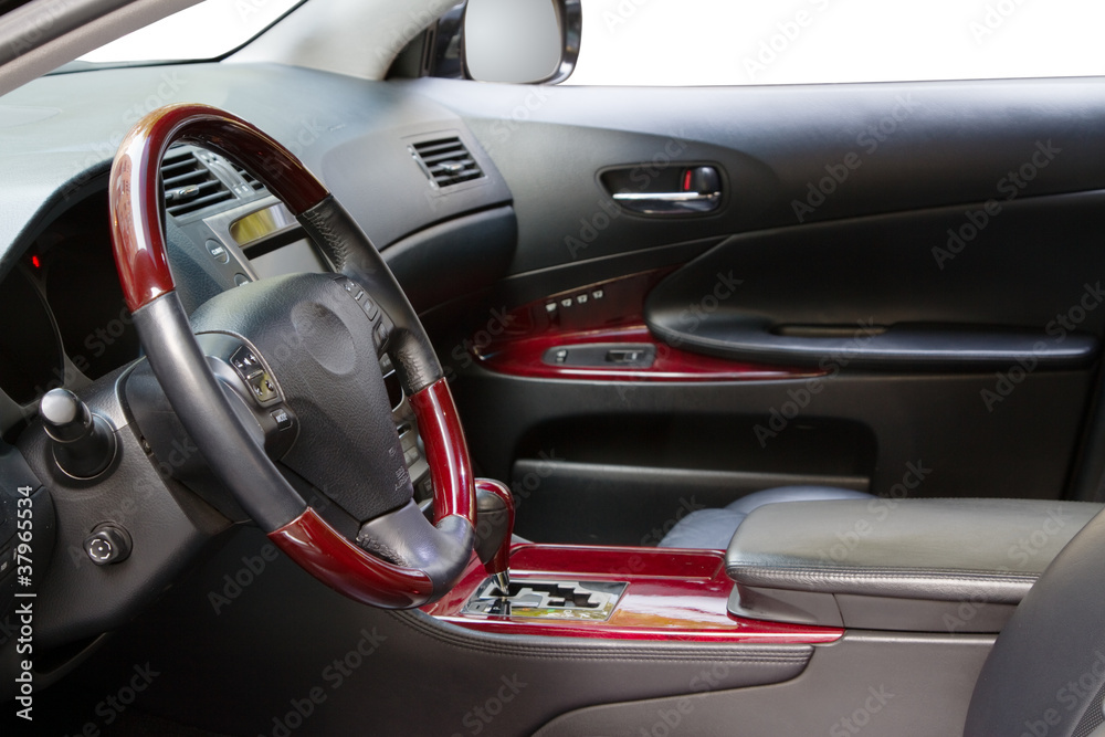 Interior of a luxury car Interior of a luxury car