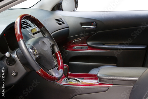 Interior of a luxury car