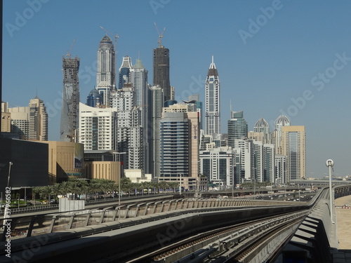 Dubai skyline, skyscraper, UAE, Vereinigte Arabische Emirate