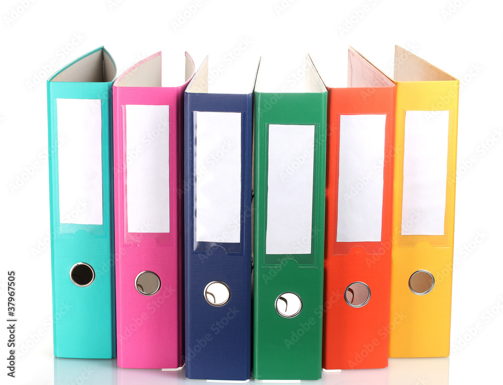 Office folders isolated on white Office folders isolated on white