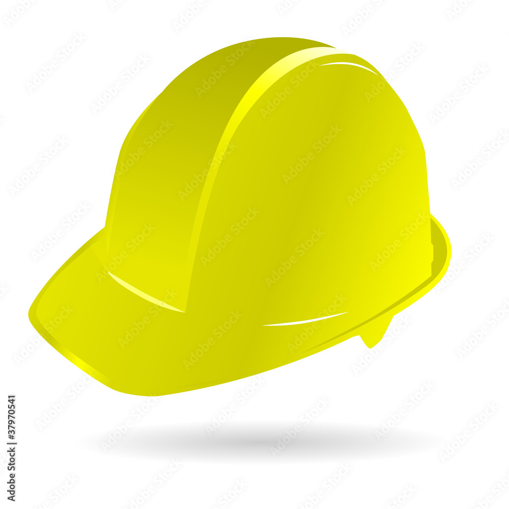 Capacete Construção Amarelo Stock Vector | Adobe Stock