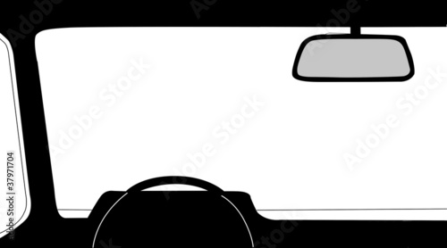 car salon silhouette on white background photo