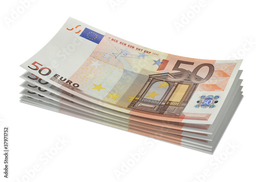 Stack of 50€ bills