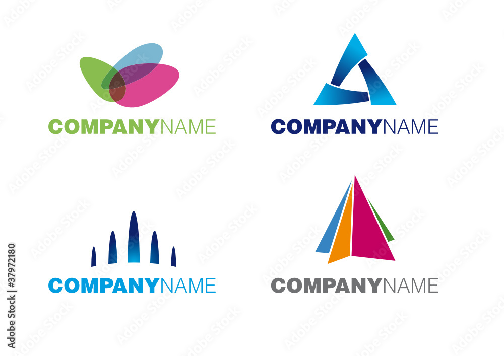 Collezione di quattro logotipi