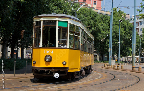 old tram of Milan, Italy