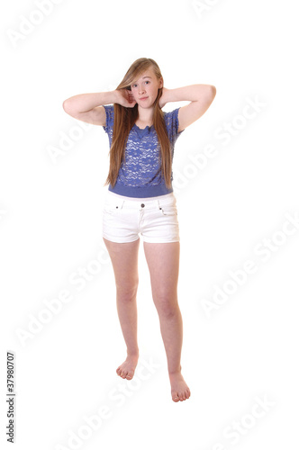 Young girl in shorts. © 80Feierabend