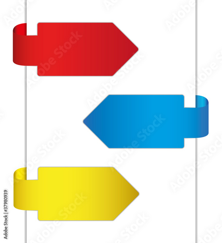 Colorful brochure design by arrow.