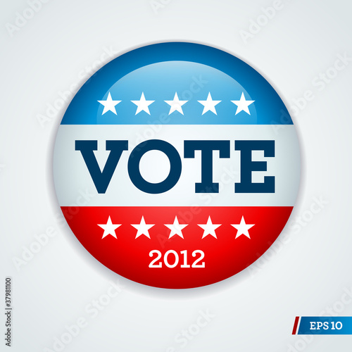 Election campaign button 2012 photo