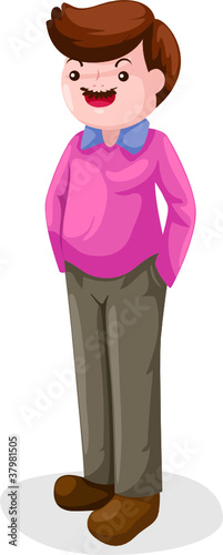 The man standing