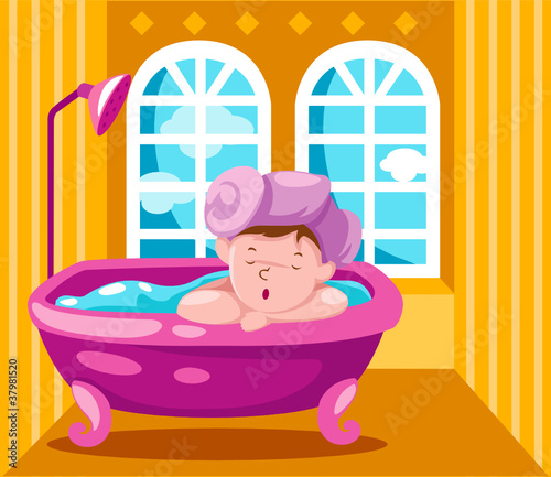 kid in the bathtub