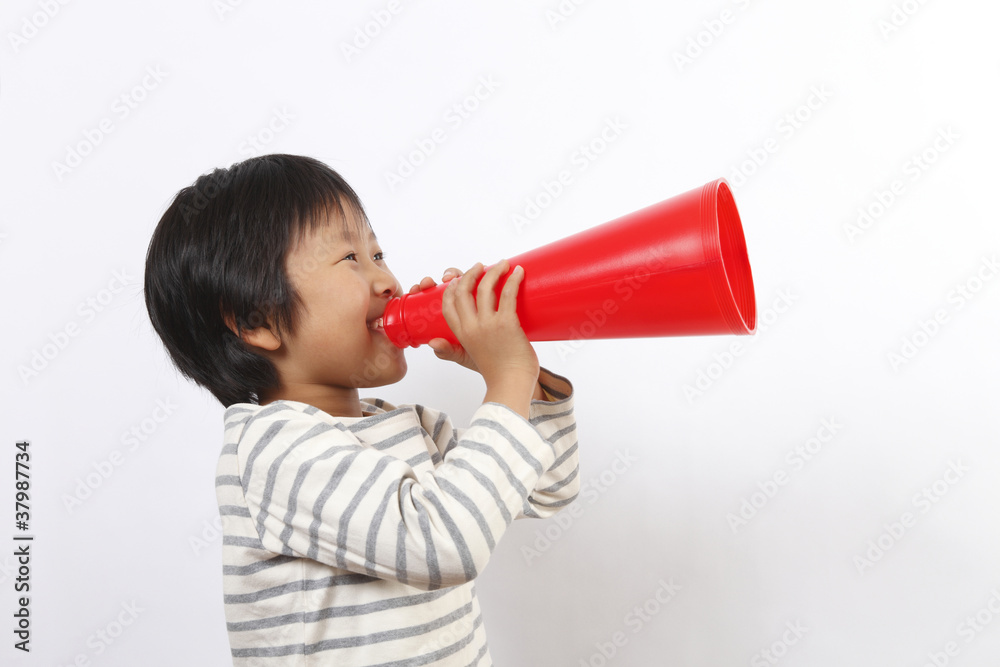 Naklejka premium 発言する子ども