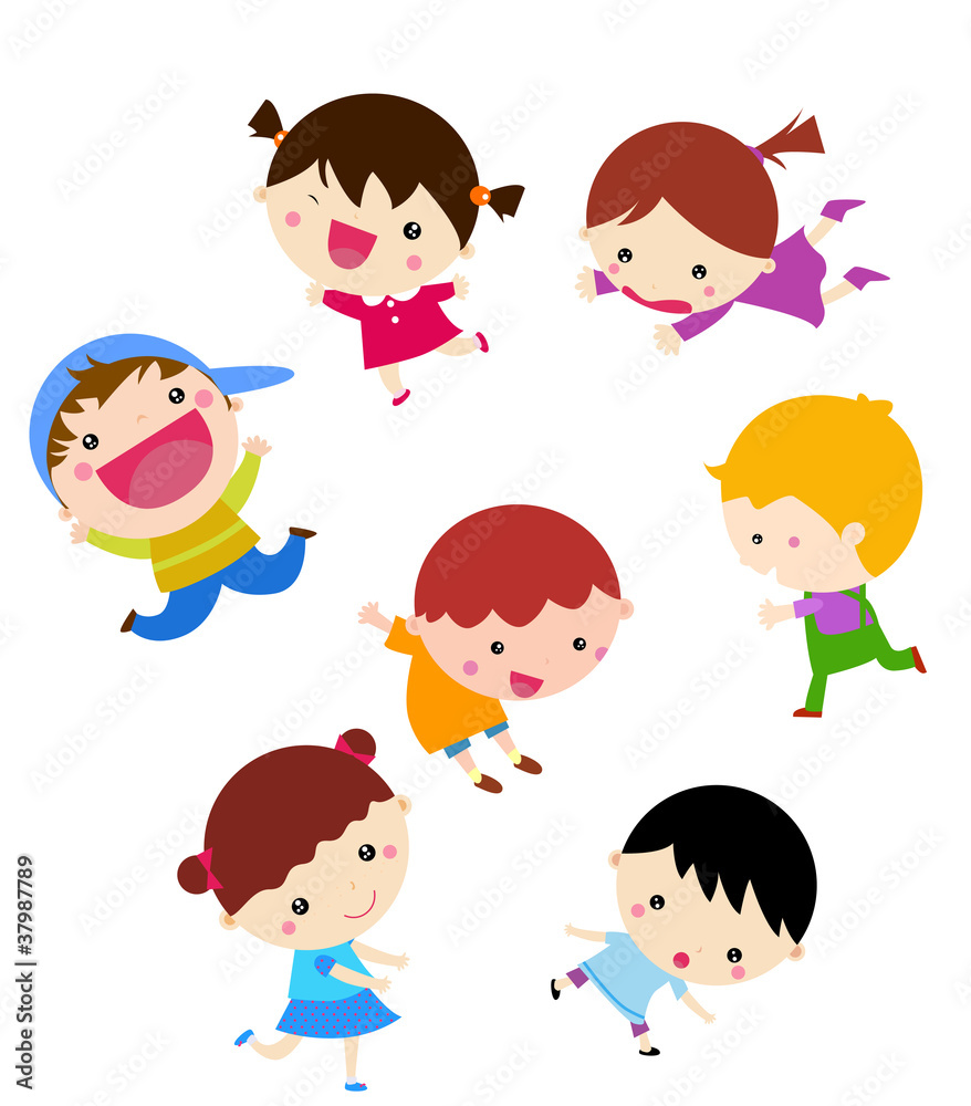 Group of cartoon Children Group of cartoon Children