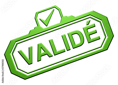 Tampon "Validé" Stock Illustration | Adobe Stock