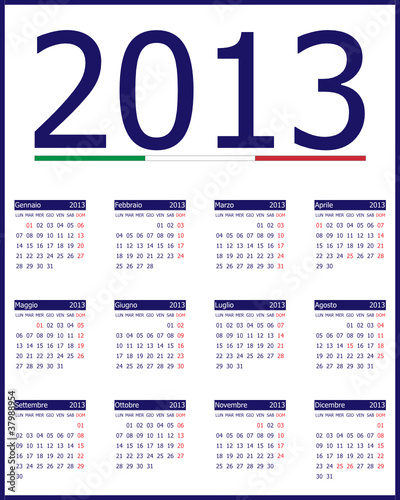 Calendario 2013 Italiano